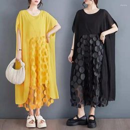 Work Dresses 2024 Korean Style Tank Top Dress Versatile Irregular Outer Shirt Fashion Two Piece Summer Set For Women Clothing K1176