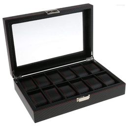 Watch Boxes & Cases Fashion Jewellery Display Case Storage Box 12 Slots - Black 230R
