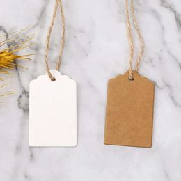 Kraft Paper Card Gifts Bags Hang Labels Blank Gift Tags for Wedding Birthday Baby Shower Party Packaging Supplies 100pcs