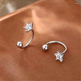 Stud Earrings 925 Silver Plated Hypoallergenic Zircon Star For Women Girls Party Jewellery Pendientes E171