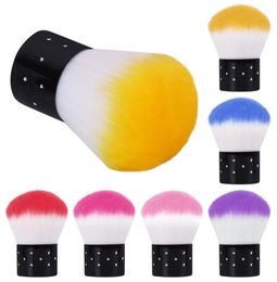 3PCSSet Nail Tools Brush For Acrylic UV Gel Nail Art Dust Clean Brush Manicure Pedicure Tool Pink Blue Purple Yellow Rose Red9583826