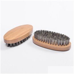 Other Household Sundries Natural Boar Bristle Beard Brush For Men Bamboo Face Mas That Works Wonders To Comb Beards Drop Delivery Home Dh0Id