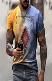 Men039s TShirts 2022 Summer Cool Poker 3D Print Fashion Street Wear Casual T Shirt For Men QuickDrying Tops Oversize2938625