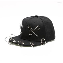 Ball Caps Punk Style Black Parent-child Hip Hop Hats Trend Pin Rivet Tassel Baseball For Men Women Street Fashion Show Casual 3170