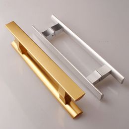 Modern and simple solid space Aluminium glass door handle(D-502)
