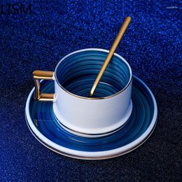 Mugs Coffee Cups Ceramic European Style Small Luxury Cup Exquisite Suit Living Room Wind And Saucer