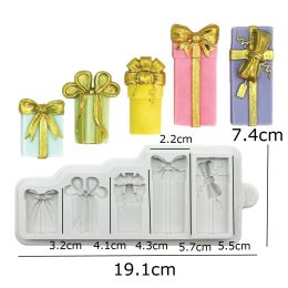 Christmas Presents Gift Silicone Mould Fondant Cake Decorating Mould Sugarcraft Chocolate Baking Tool For Cake Gumpaste Form
