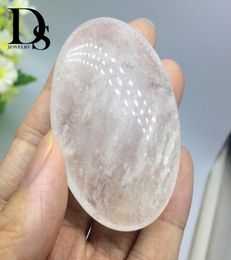 6cm Natural Clear Quart Palm Stone Quartz Oval Yellow Crystal Tumbled Minerals Worry Stones For Healing Reiki Gifts Decoration Dro9590991