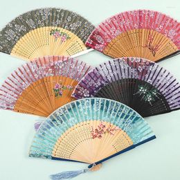Decorative Figurines Vintage Style Silk Chinese Folding Fan Dance Performances Hand Fans Wedding Art Craft Gift For Guest Home Decor