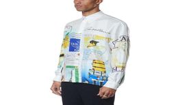 23ss New Hawaii beach Fashion shirt Men and Women Stamps Sicilian Couples Brand Long Sleeve Shirt4316298