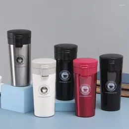 Water Bottles Explosive Stainless Steel Double-layer Insulation Cup With Lid Coffee Foreign Trade