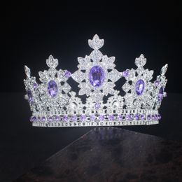 Royal Crystal Queen King Tiara and Crown Bridal Diadem Women Pageant Prom Headpiece Wedding Bride Hair Jewelry Accessories