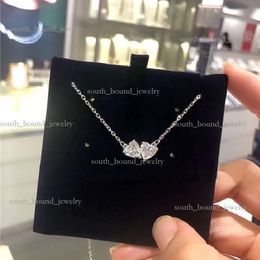 Swarovskis Necklace Designer Women Original Quality Pendant Love True Staying Together Necklaces Designer Heart Shaped Swan Element Crystal Collar Chain 805
