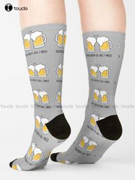 Drinks Beer Buddy S Beer Socks Funny Socks For Women Personalised Custom 360° Digital Print Gift Harajuku Colourful Retro Casual