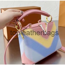 LouiseViution Lvity Bag Classic Messenger Ladies Quality Lvse Shoulder High Solid Color Pebble Fashion Handbag l Style l Litchi Pattern