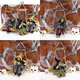 Party Decoration 1Pc Halloween Ghost Witch Doll Horror Scary Flying Pendant Bar Home Wall Door Hanging Kids Toys