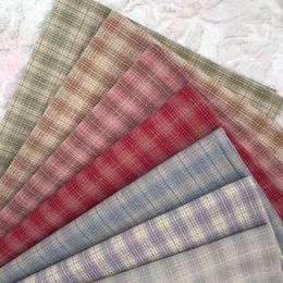 DIY Japan Little Cloth group Yarn-dyed fabric,for sewing Handmade Patchwork Quilting ,Grid stripe dot 50x70cm