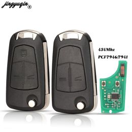 jingyuqin 2/3 Buttons For Opel Astra H 2004-2009 Zafira B 2005-2013 Flip Folding Remote Car Key Fob 434Mhz PCF7946 / 7941 Chip