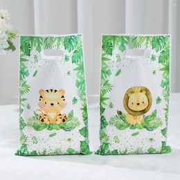 Gift Wrap Jungle Animal Plastic Bag Candy Safari Birthday Party Decor Kids Supplies Favours Baby Shower Deco