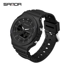 Sanda Casual Herren -Uhren 50 m wasserdichte Sportquarz Uhr für männliche Armbanduhr Digital G Style Thock Relogio Maskulino 220530291 215X