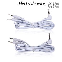 2Pcs 2 in 1 Head Pin 2.0 mm Electrode Cable Line Connector Wire For TENS/EMS Electronic Therapy Machine Nerve Muscle Stimulator