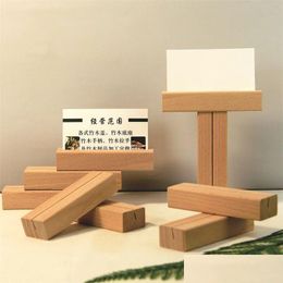 Other Home Garden 100Pcs/Lot Wooden Place Card Holder Table Numbers Sign Wood Display Stands For Name Tags Reserved Signs Food Labe Dhwvj