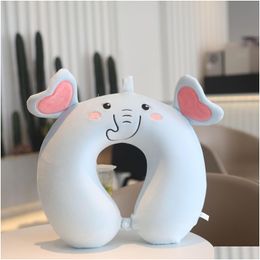 Cushion/Decorative Pillow Cushiondecorative Animal Memory Cotton U-Shaped Travel Car Neck Noon Rest Plane Relax The Drop Delivery Home Dhotw