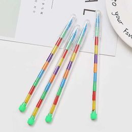 Watercolour Brush Pens Crayon 4 creative 10 Colour crayons student drawing Coloured pencils multi-color art Kawaii childrens writing pens school gift station WX5.27