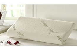 Whole High Quality Bamboo Fiber Pillow Slow Rebound Memory Foam Pillow Health Care Memory Foam Pillow Massager Travesseiro Alm5550316