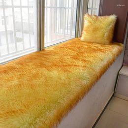 Blankets Plush Bay Window Cushion Sill Custom-Made Fleece Carpet Tatami Balcony Sofa Bed Blanket Multi-Color Warming Autumn Winter Spring