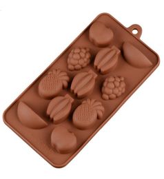 Silicone Fruitshaped Chocolate Molds Home Baking High Temperature DIY Mold Tool Kitchen Baking Tools9280030