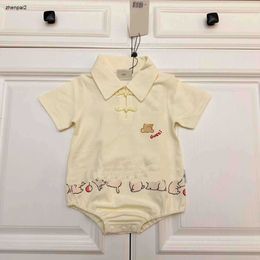 Luxury newborn jumpsuits designer toddler clothing Size 66-90 CM Rabbit pattern baby Crawling suit Summer cotton infant bodysuit 24May