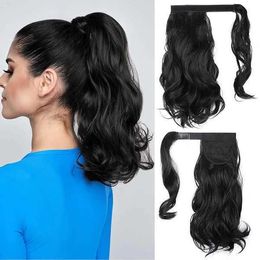 Wig large ripple ponytail wig piece hot selling ponytail womens new magic sticker ripple ponytail