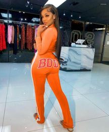 Women039s Two Piece Pants Matching Sets Women Tracksuit Set Long Sleeve Crop Top And Sweatpants Joggers Outfits Trendy Winter W2542827