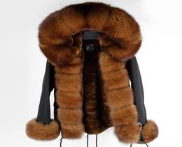 2018 Winter Jacket Women Coat Short Parka Natural Real Fox Fur Collar Hood Thick Outerwear Brand Casual Parkas Detachable Liner7537467