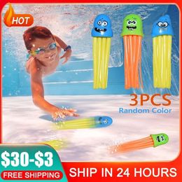 Kids Plants Toy Sports Swimming Pool Octopus Shape Diving Training Toys Children Summer Play Gifts Random Colour 3pcs L2405