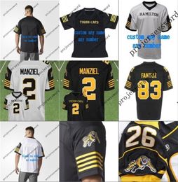 MMit88 2 Johnny Manziel Hamilton Tiger Cats Custom Jersey 2018 New Style Mens Womens Youth 100 Stitched Embroidery s Jerseys Bla4334851