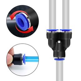 Pneumatic Pipe Fittings Plastic Air Hose Tube Quick Connector PE PY 4mm 6mm 8mm 10mm 12mm 14mm Push Into Pluglug Quick Fitting