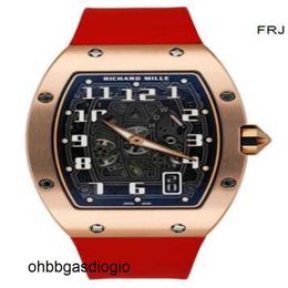 Rm67-01 Richamills Watch Milles Swiss Mechanical Wristwatch Extra Flat 6701 Rose Gold Mens Case Paper Rj