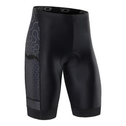 Men Cycling Shorts Padded Bike Shorts with 3 Pockets of 2 Side Breathable Moisture-Wicking Bicycle Riding Biking Shorts Tights