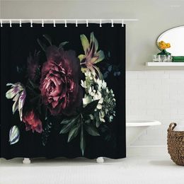 Shower Curtains High Quality Beautiful Flowers Fabric Curtain Waterproof Floral Bath For Bathroom Decorate With 12 Hooks