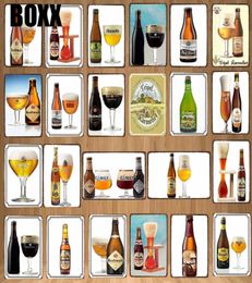 Belgian Beer Tin Metal Signs Vintage Plaque Wall Music Bar Restaurant Home Man Cave Decor Wall Stickers Home Art Decor1601265