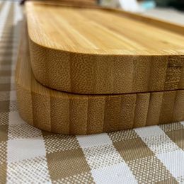 Bamboo Serving Tray 30x13cm - Small Platter for Food, Cheese, Bread, and Meat. Decorative & Display Wooden Boards