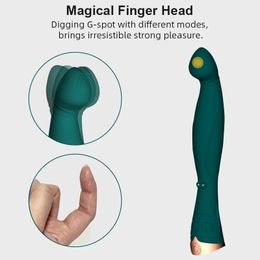 Finger Digging G Spot Vibrator Dildo Sex Female AV Stick Massager Silicone Vagina Clitoris Stimulator Adult Toys for Woman18 240524