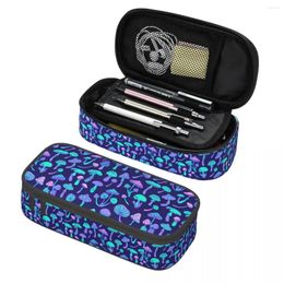 Customized Magic Mushrooms Pencil Case For Boy Girl Large Storage Pen Box Bag School Supplies