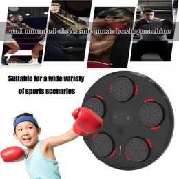 Music Boxing Machine Boxing Training Punching Equipment Wall Mounted Electronic Boxing Target for Kids Adults Home Exercise