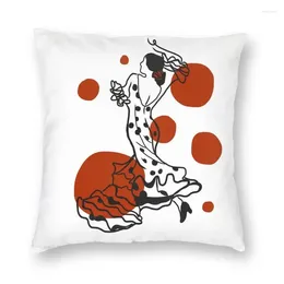 Pillow Flamenco Spain Sevilla Seville Covers Polyester Spanish Dancer Musical Genre Case Square Pillowcase Home Decor