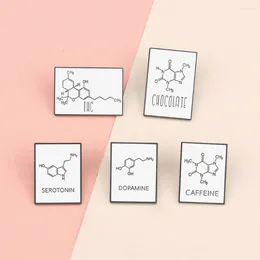 Brooches Cartoon Equation Chemistry Science Denim Enamel Lapel Pins Jewelrys Decoration Gifts Creative Wholesale