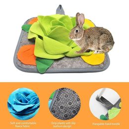 Pet Sniffing Mat Pad Interactive Rabbit Dogs Snuffle Fleece Toys Hamster Pad Dog Feeding Chew Treat Game Snacks Blanket Supplies
