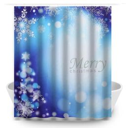 Shower Curtains Merry Christmas Waterproof Bath Screens Cover Polyester Thicken Insulation Home El